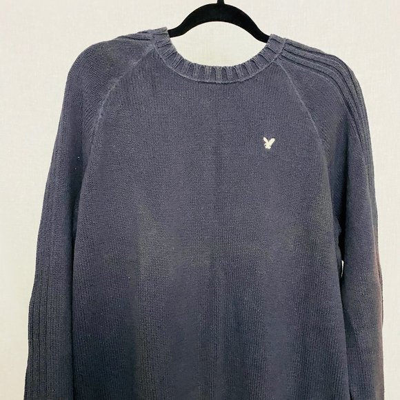 2 - American Eagle Men's Sweaters Blue/Cream - Picture 1 of 4